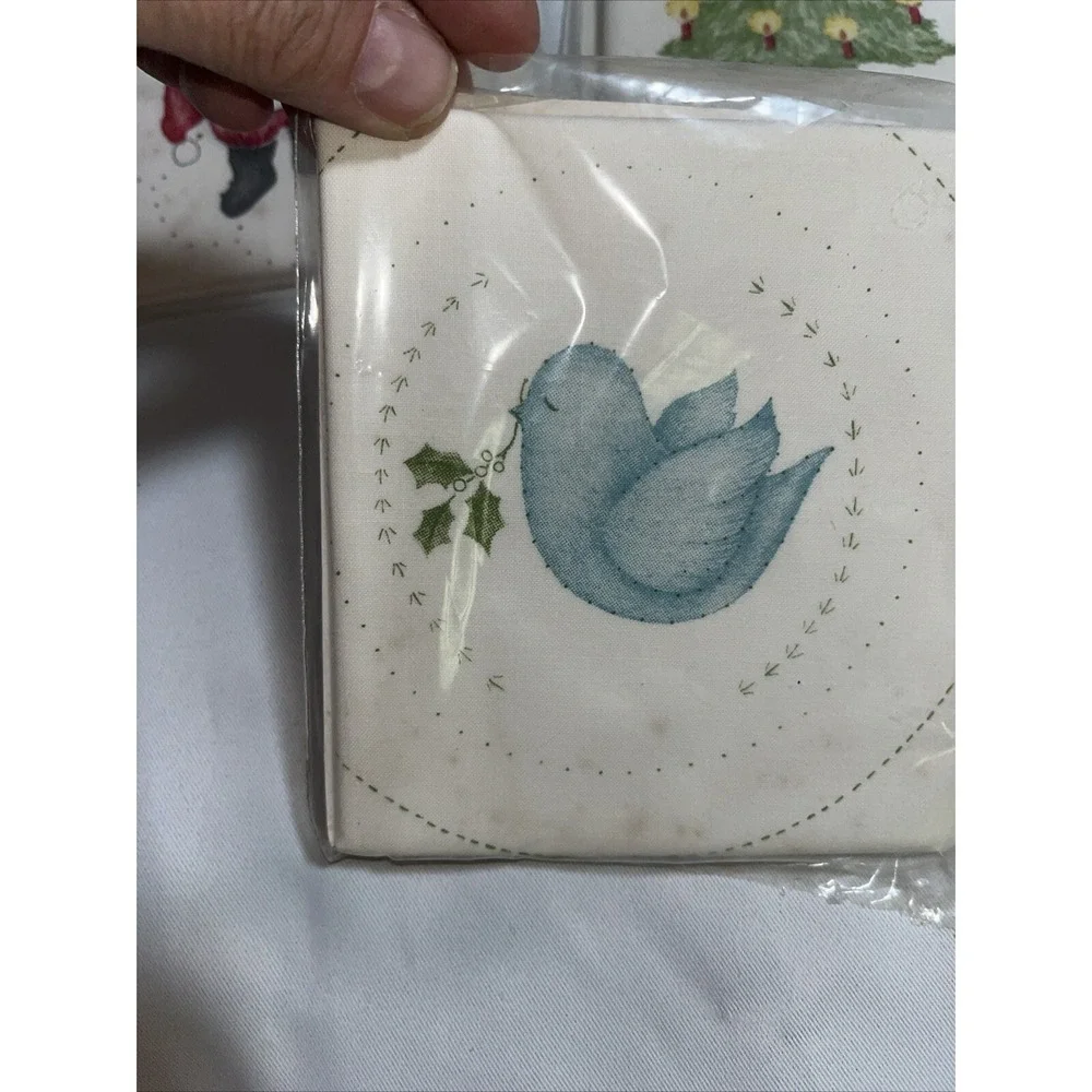 Lot Of 5 Cathy Needlecraft Candlewicking Ornament Kits , Santa ,‎ Tree , Candle